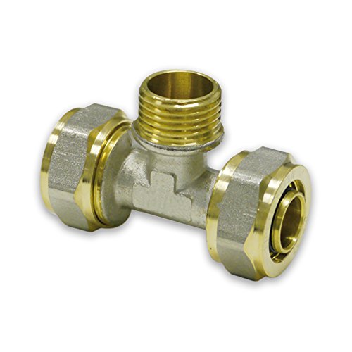 Klemmring Schraubfitting T-Stück mit AG, 16x2 - 1/2" - 16x2 mm von EMAX