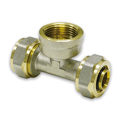 Klemmring Schraubfitting T-Stück mit IG, 20x2 - 1/2" - 20x2 mm von EMAX