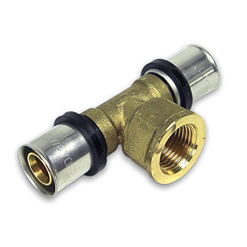 Press T-Stück mit IG [40x3,5-1'' - 40x3,5] mm- DVGW zertifiziert/Kontur TH von EMAX