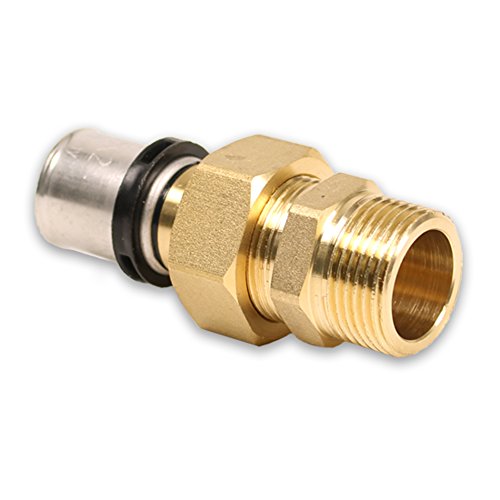 Press Übergangsverschraubung mit AG [26x3-1''] - DVGW zertifiziert/Kontur TH von EMAX