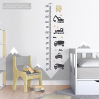 Wandtattoo Wandaufkleber Wall Art Messlatte, Maßband, Größenmesser, Wandsticker, Baustelle, Baufahrzeuge Wandtattoo Wandaufkleber Wall Art Messlatte, Maßband, Größenmesser, Wandsticker, Baustelle, Baufahrzeuge von EMAY3DArt