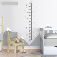 Wandtattoo Wandaufkleber Wall Art Messlatte Maßband Größenmesser Sterne von EMAY3DArt