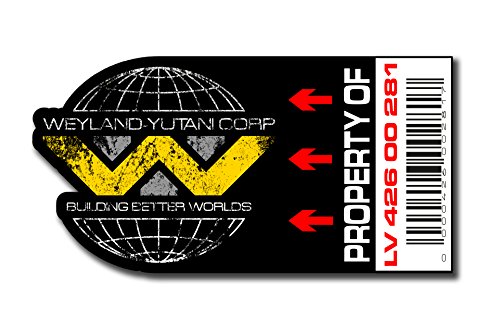 EMBROIDERY KING Asset Tag – Property of Weyland-Yutani – 12 PVC-Aufkleber, 5,9 x 3,2 cm von EMBROIDERY KING