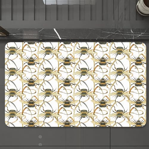 EMCLKS Badteppich rutschfeste,weicher Badezimmerteppich Badematte Badvorleger für Dusche,Badewanne und Toilette,Aquarell-Design Textil-Design Schal Digitaldruck-Design di,60x90 cm von EMCLKS