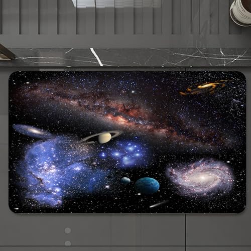 EMCLKS Badteppich rutschfeste,weicher Badezimmerteppich Badematte Badvorleger für Dusche,Badewanne und Toilette,Das Universum der Galaxien, Planeten und Nebel, die herrliche Landschaft der,60x90 cm EMCLKS Badteppich rutschfeste,weicher Badezimmerteppich Badematte Badvorleger für Dusche,Badewanne und Toilette,Das Universum der Galaxien, Planeten und Nebel, die herrliche Landschaft der,60x90 cm von EMCLKS