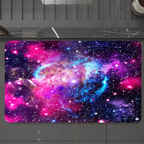 EMCLKS Badteppich rutschfeste,weicher Badezimmerteppich Badematte Badvorleger für Dusche,Badewanne und Toilette,Der rosa und Blaue Sternenhimmel zeigt Sich lebendig und leuchtet mit Sternen,60x90 cm EMCLKS Badteppich rutschfeste,weicher Badezimmerteppich Badematte Badvorleger für Dusche,Badewanne und Toilette,Der rosa und Blaue Sternenhimmel zeigt Sich lebendig und leuchtet mit Sternen,60x90 cm von EMCLKS
