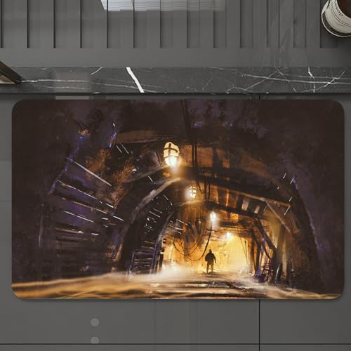 EMCLKS Badteppich rutschfeste,weicher Badezimmerteppich Badematte Badvorleger für Dusche,Badewanne und Toilette,Fantasy Art Decor, Smokey Dark Rocky ABA Mine Pit Underground Tunnel,60x90 cm EMCLKS Badteppich rutschfeste,weicher Badezimmerteppich Badematte Badvorleger für Dusche,Badewanne und Toilette,Fantasy Art Decor, Smokey Dark Rocky ABA Mine Pit Underground Tunnel,60x90 cm von EMCLKS