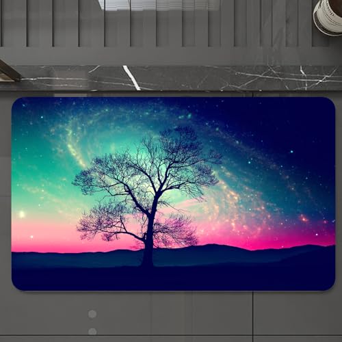 EMCLKS Badteppich rutschfeste,weicher Badezimmerteppich Badematte Badvorleger für Dusche,Badewanne und Toilette,Galaxie, Nebel, Rot, Außerirdischer, Silhouette, Mondlicht, Fantasie, Sterne,60x90 cm EMCLKS Badteppich rutschfeste,weicher Badezimmerteppich Badematte Badvorleger für Dusche,Badewanne und Toilette,Galaxie, Nebel, Rot, Außerirdischer, Silhouette, Mondlicht, Fantasie, Sterne,60x90 cm von EMCLKS