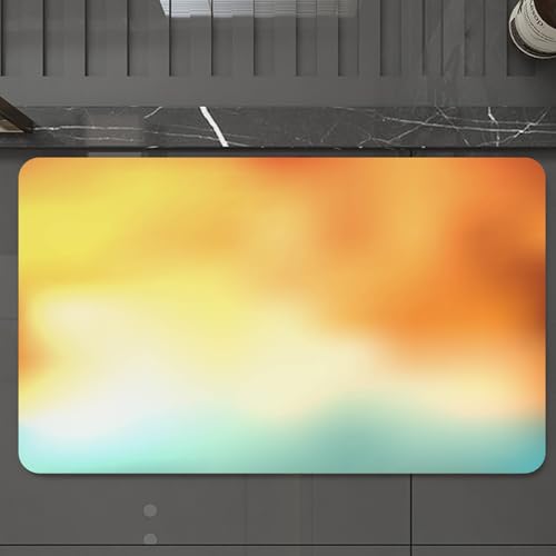 EMCLKS Badteppich rutschfeste,weicher Badezimmerteppich Badematte Badvorleger für Dusche,Badewanne und Toilette,Gelb und Blau, Unschärfe Bild verträumte Anzeige abstrakt,60x90 cm EMCLKS Badteppich rutschfeste,weicher Badezimmerteppich Badematte Badvorleger für Dusche,Badewanne und Toilette,Gelb und Blau, Unschärfe Bild verträumte Anzeige abstrakt,60x90 cm von EMCLKS