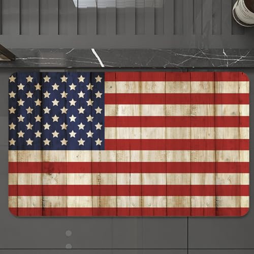 EMCLKS Badteppich rutschfeste,weicher Badezimmerteppich Badematte Badvorleger für Dusche,Badewanne und Toilette,Hölzerner Zaun mit USA-Flaggenmuster. Unabhängigkeitstag-Konzept,60x90 cm EMCLKS Badteppich rutschfeste,weicher Badezimmerteppich Badematte Badvorleger für Dusche,Badewanne und Toilette,Hölzerner Zaun mit USA-Flaggenmuster. Unabhängigkeitstag-Konzept,60x90 cm von EMCLKS
