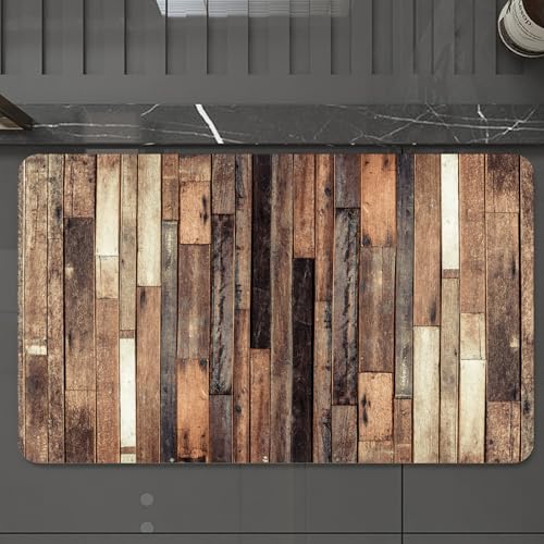 EMCLKS Badteppich rutschfeste,weicher Badezimmerteppich Badematte Badvorleger für Dusche,Badewanne und Toilette,Holzteppiche für Schlafzimmer, Braun, Alter Hartholzboden, Dielenboden, Grung,60x90 cm EMCLKS Badteppich rutschfeste,weicher Badezimmerteppich Badematte Badvorleger für Dusche,Badewanne und Toilette,Holzteppiche für Schlafzimmer, Braun, Alter Hartholzboden, Dielenboden, Grung,60x90 cm von EMCLKS
