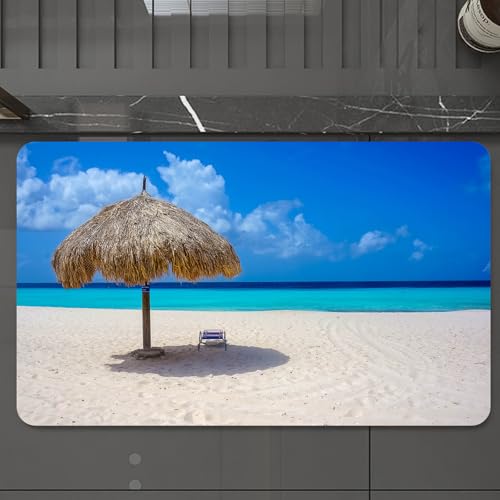 EMCLKS Badteppich rutschfeste,weicher Badezimmerteppich Badematte Badvorleger für Dusche,Badewanne und Toilette,Meer, Sonnenschirm und Stuhl, sonniger Tag im romantischen Strand-Paradies de,60x90 cm EMCLKS Badteppich rutschfeste,weicher Badezimmerteppich Badematte Badvorleger für Dusche,Badewanne und Toilette,Meer, Sonnenschirm und Stuhl, sonniger Tag im romantischen Strand-Paradies de,60x90 cm von EMCLKS
