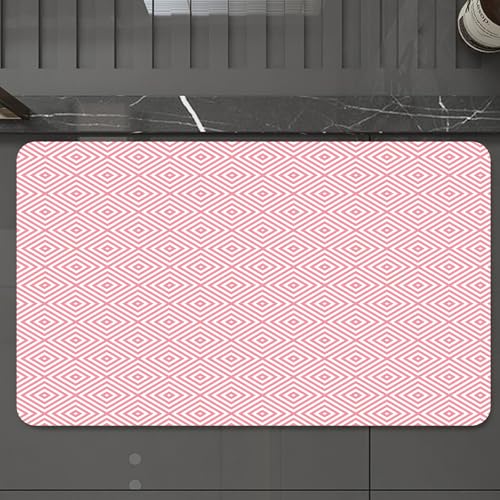EMCLKS Badteppich rutschfeste,weicher Badezimmerteppich Badematte Badvorleger für Dusche,Badewanne und Toilette,Rosa Dekor, Mosaikfliesen erscheinen rosa Farbe quadratische Formen mit Moder,60x90 cm EMCLKS Badteppich rutschfeste,weicher Badezimmerteppich Badematte Badvorleger für Dusche,Badewanne und Toilette,Rosa Dekor, Mosaikfliesen erscheinen rosa Farbe quadratische Formen mit Moder,60x90 cm von EMCLKS
