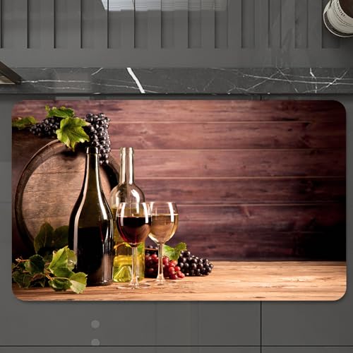 EMCLKS Badteppich rutschfeste,weicher Badezimmerteppich Badematte Badvorleger für Dusche,Badewanne und Toilette,Weinflaschen, Gläser und Trauben, Wet mit Fässern und Holzhintergrund, Rot- u,60x90 cm EMCLKS Badteppich rutschfeste,weicher Badezimmerteppich Badematte Badvorleger für Dusche,Badewanne und Toilette,Weinflaschen, Gläser und Trauben, Wet mit Fässern und Holzhintergrund, Rot- u,60x90 cm von EMCLKS