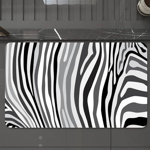 EMCLKS Badteppich rutschfeste,weicher Badezimmerteppich Badematte Badvorleger für Dusche,Badewanne und Toilette,Zebra-Druck, Zebra-Muster vertikal gestreift Natur Wildlife inspiriert Mode-I,60x90 cm EMCLKS Badteppich rutschfeste,weicher Badezimmerteppich Badematte Badvorleger für Dusche,Badewanne und Toilette,Zebra-Druck, Zebra-Muster vertikal gestreift Natur Wildlife inspiriert Mode-I,60x90 cm von EMCLKS