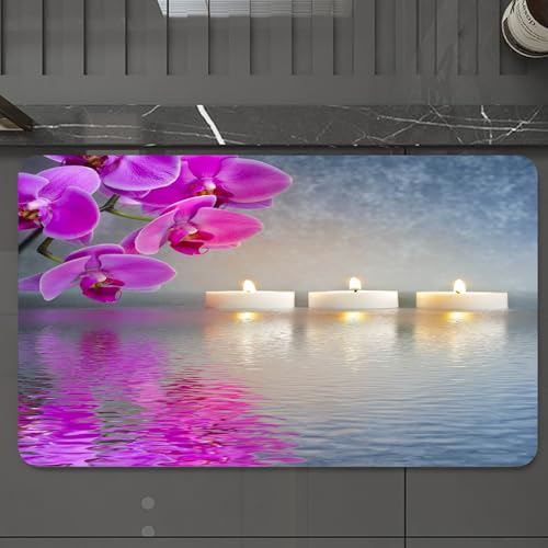 EMCLKS Badteppich rutschfeste,weicher Badezimmerteppich Badematte Badvorleger für Dusche,Badewanne und Toilette,Zen, japanische Kerze, entspannende Umgebung, Kirschblüten, asiatische Inspir,60x90 cm EMCLKS Badteppich rutschfeste,weicher Badezimmerteppich Badematte Badvorleger für Dusche,Badewanne und Toilette,Zen, japanische Kerze, entspannende Umgebung, Kirschblüten, asiatische Inspir,60x90 cm von EMCLKS