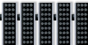 EMCO-Fußmatte mit Cassettenbürsten und Winkelrahmen 120 x 80 cm "Matte 12 mm + Rahmen 15 mm in grau" von EMCO