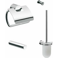 Emco - rondo 2 WC-Set, Papierhalter, Reserverollenhalter, Bürstengarnitur, Haken, 459800102 - 459800102 von EMCO