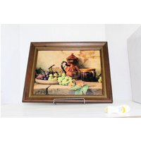 Winde Fine Prints, Stillleben Mit Trauben, Leben Trauben Malerei Bild, Chailloux Bilder, Faux Chailloux Gerahmtes von EMClassyDesigns