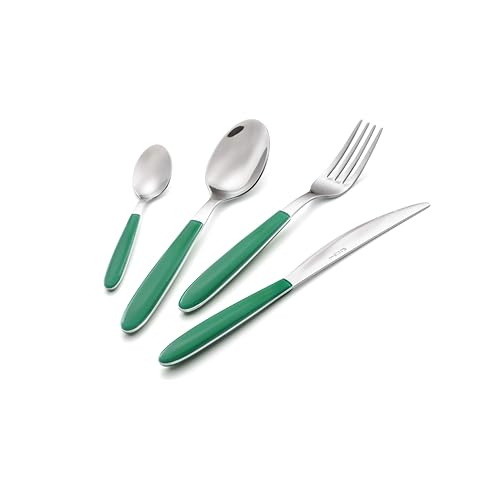 EME POSATERIE Orev Verde 7724C Tafelbesteck 24-teilig Edelstahl 18/0,Nickelfrei für 6 Personen von EME POSATERIE