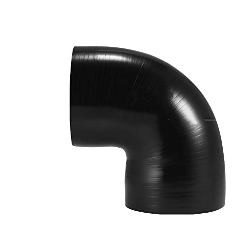 EMENAR Auto Luftansaugschlauch 100 Mm Länge 13-16 Mm 16-19 Mm 51 Mm-76 Mm 16-22 Mm 90-Grad-Bogen Silikon-Schlauchkupplung Ladeluftkühlerrohr Ansaugrohr (Größe : 70mm Black) von EMENAR