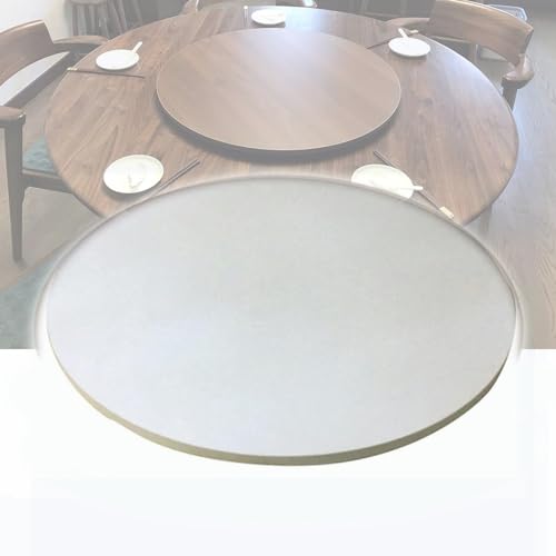 EMENAR Große Lazy Susan Drehteller Aus Holz, Zuhause Drehteller Drehbares Serviertablett, Runder Esstisch Servierplatte, Drehbares Tischtablett 80cm 100cm (Color : White, Size : 80cm/30inch) von EMENAR