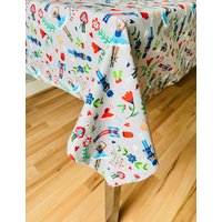 Weihnachtliche Tischdecke, Tischwäsche, Tischdecke Weihnachten, Nussknacker Baumwolle Festliche Tischwäsche Weihnachtliche Tischdecke, Tischwäsche, Tischdecke Weihnachten, Nussknacker Baumwolle Festliche Tischwäsche von EMENAhome