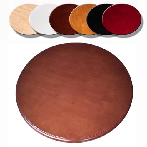 EMENKD 100cm Großer Lazy Susan Drehteller Aus Holz Für Esstisch, Serviertablett Für Küchentisch, Drehteller Für Zuhause, Glatt Drehbares Servierbrett Mit Sockel(Walnut,70cm/28) von EMENKD