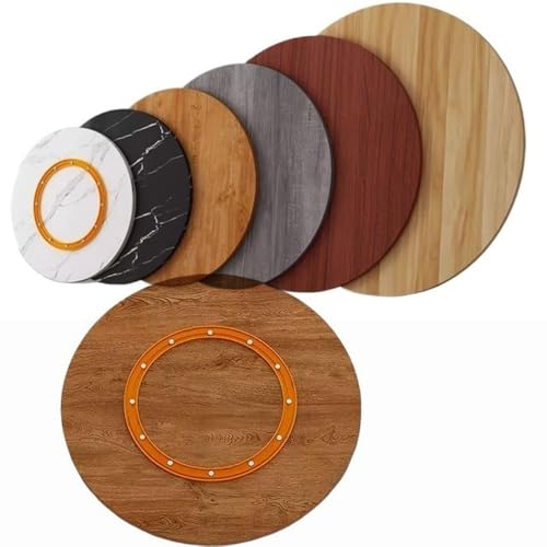 EMENKD 80 100cm Großer Lazy Susan Drehteller Aus Holz, Runder Drehbarer Tischaufsatz, Drehbare Servierplatte Für Esstisch Und Küche(Oak,100cm/40) von EMENKD