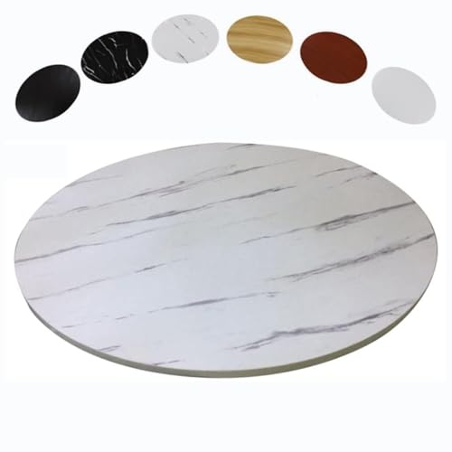 EMENKD Drehteller Aus Holz, Lazy Susan, Robustes, Rustikales, Drehbares Serviertablett, Servierplatte Für Den Esstisch In Der Küche Mit Drehfuß(White Stripes,60cm/24) von EMENKD