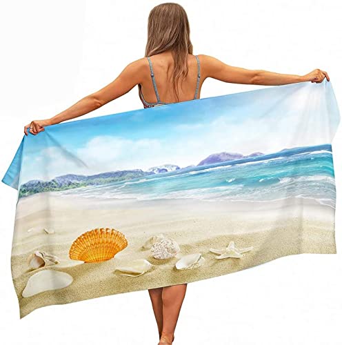 EMENZA Strandtuch Groß 70 x 150 cm Tropischer, 3D Ozean Strandtuch Microfaser Handtücher Badetuch Strandlaken Handtuch, Schnell Trocknen Strandhandtuch Badetücher Herren Frauen Strandtücher von EMENZA