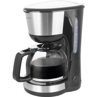 EMERIO CME-122933 Kaffeemaschine Schwarz, Silber Fassungsvermögen Tassen=12 Glaskanne, Warmhaltefun von Emerio