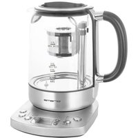 EMERIO WK-122248 Wasserkocher schnurlos, BPA-frei, mit Display Silber, Schwarz von Emerio