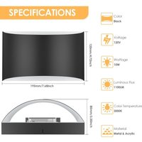 Wandlampe Moderne Rechteckige Gebogene Vertiefung Mattschwarz G9 Fassung Wandlampe Moderne Rechteckige Gebogene Vertiefung Mattschwarz G9 Fassung von EMERITPRO
