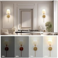 Wandlampe mit Fernbedienung Hanfschirm Gebürstetes Nickel 2er Pack mit Aufladebirne Wandlampe mit Fernbedienung Hanfschirm Gebürstetes Nickel 2er Pack mit Aufladebirne von EMERITPRO