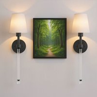 Wandlampe mit Fernbedienung Kegelförmiger Stoffschirm Mattschwarz 2er Pack mit Aufladebirne Wandlampe mit Fernbedienung Kegelförmiger Stoffschirm Mattschwarz 2er Pack mit Aufladebirne von EMERITPRO