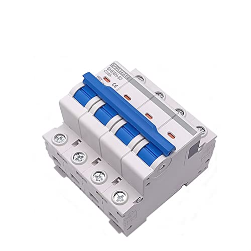 Mini-Leistungsschalter for DIN-Schiene, 4-polig, 400 V ~, Haushaltsluftschalter, Verteilerkasten, mechanische Ausrüstung, elektronischer Starter, Schutz, 72 mm MCB von EMEXUTYB