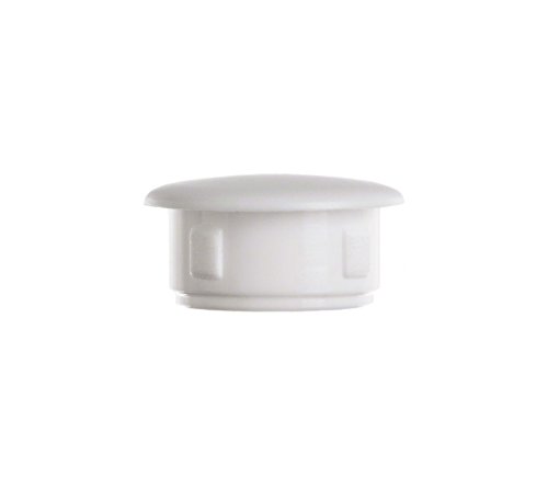EMFA Abdeckstopfen für Bohrung Durchmesser 7 mm Weiß RAL 9010 Blindstopfen Abdeckkappen Endkappen Verschlusskappen 10 Stück Kopfdurchmesser 10 mm, Borloch 0,7 cm von EMFA