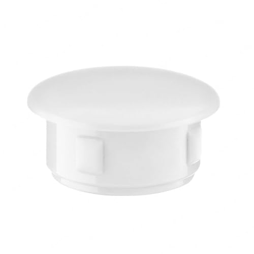 EMFA Abdeckkappen für 20 mm Bohrlöcher Weiß 4 Stück - Blindstopfen 20 mm, Abdeckstopfen mit 24 mm Kopfdurchmesser von EMFA