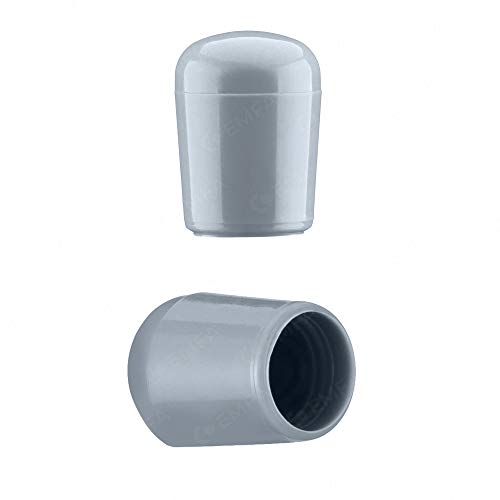 EMFA Kappen für Rundrohre 30 mm Grau (RAL 6005) 1 Stück Fußkappen Endkappen Kunststof 3 cm von EMFA