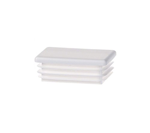 EMFA Lamellenstopfen für Rechteckrohre 20x10 mm Weiß 5 Stück Rechteckstopfen 10x20, 2x1 cm von EMFA