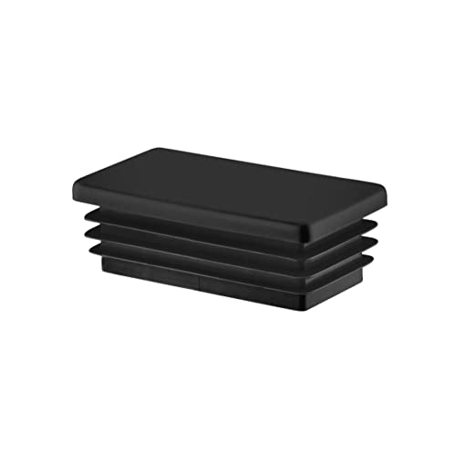 EMFA Lamellenstopfen 80x50 mm Schwarz – Rechteckstopfen Endkappen aus Kunststoff für Rohre und Profile | Rohrstopfen zur Rohrabdeckung – 4 Stück von EMFA