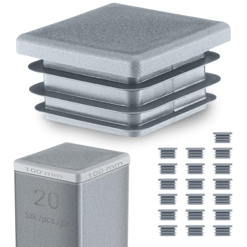 EMFA Lamellenstopfen 100x100 mm Grau – Kunststoff Vierkantstopfen für Vierkantrohre | Endkappen zur Rohrabdeckung - 20 Stück EMFA Lamellenstopfen 100x100 mm Grau – Kunststoff Vierkantstopfen für Vierkantrohre | Endkappen zur Rohrabdeckung - 20 Stück von EMFA