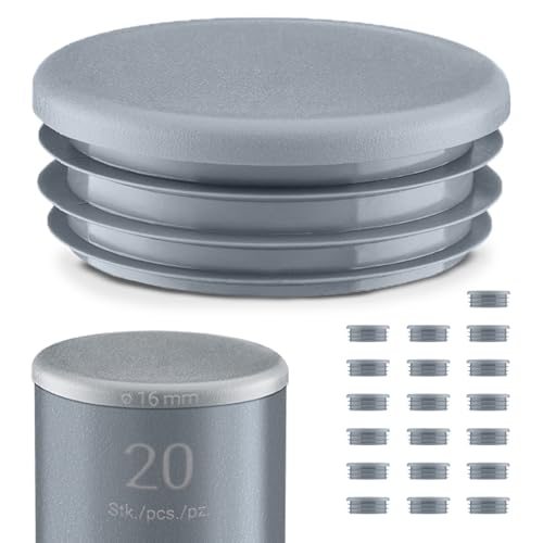 EMFA Lamellenstopfen rund 16 mm Grau – Kunststoffstopfen für Rundrohre und Stahlrohre | Endkappen zur Rohrabdeckung – 20 Stück EMFA Lamellenstopfen rund 16 mm Grau – Kunststoffstopfen für Rundrohre und Stahlrohre | Endkappen zur Rohrabdeckung – 20 Stück von EMFA