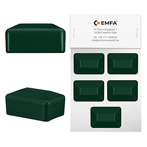 EMFA Zaunpfahlkappe rechteckig 40x60 mm Grün 10 Stück Pfostenkappen Kunststoff Pfostenkappen Abdeckkappen Zaunkappen EMFA Zaunpfahlkappe rechteckig 40x60 mm Grün 10 Stück Pfostenkappen Kunststoff Pfostenkappen Abdeckkappen Zaunkappen von EMFA