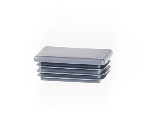 EMFA Lamellenstopfen für Rechteckrohre 120x40 mm Grau 5 Stück Rechteckstopfen 40x120, 12x4 cm von EMFA