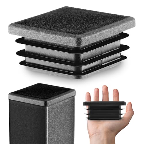 EMFA Lamellenstopfen für Vierkantrohr 100x100 mm Schwarz 5 Stück Rohrstopfen 100x100 Vierkantrohr Kunststoff vierkant 10x10 cm Stopfen Abdeckung Rohre Rohrabdeckung für Formrohr Endkappe von EMFA