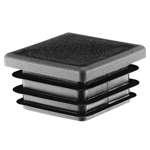 Lamellenstopfen für Vierkantrohr 10x10 mm Schwarz 5 Stück Rohrstopfen 10x10 Vierkantrohr Kunststoff vierkant 1x1 cm Stopfen Abdeckung Rohre Rohrabdeckung für Formrohr Endkappe EMFA ® von EMFA