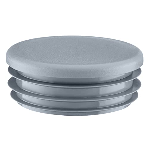 EMFA Lamellenstopfen rund 108 mm Grau – Kunststoffstopfen für Rundrohre und Stahlrohre | Endkappen zur Rohrabdeckung – 4 Stück von EMFA