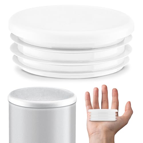 EMFA Lamellenstopfen rund 70 mm Weiß – Kunststoffstopfen für Rundrohre und Stahlrohre | Endkappen zur Rohrabdeckung – 5 Stück von EMFA